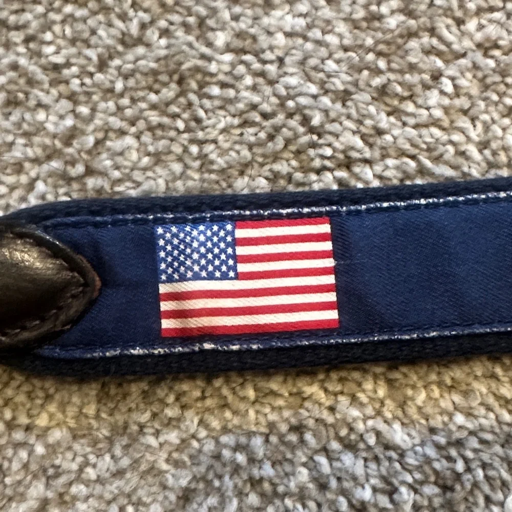 Vineyard Vines Navy Belt with American Flag